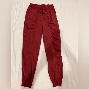 Lululemon dance studio mid rise joggers in red merlot